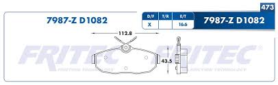 BALATA WAGNER SEMIMETALICA TRASERA FORD MUSTANG 05/15 = 7987 FRITEC