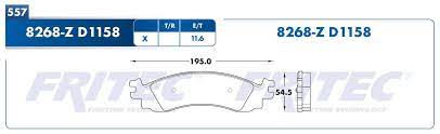 BALATA WAGNER SEMIMETALICA DELANTERA FORD EXPLORER 06/10 MERCURY MOUNTAINEER 06/10 = 8268 FRITEC