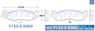 BALATA WAGNER SEMIMETALICA DELANTERA JEEP CJ7 1982/1986 AMC GREMLIN 1982/1983 CHEROKEE 88/89 = 7122 FRITEC