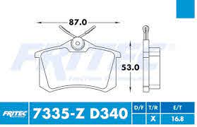 BALATA WAGNER SEMIMETALICA TRASERA VOLKSWAGEN POLO 13/15 GOLF JETTA A4 BEETLE PASSAT 1999/07 AUDI A4 01/07 SEAT IBIZA 07/10 TOLEDO 2014 PEUGEOT 2008 208 GT 14/15 = 7335 FRITEC