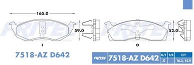 BALATA WAGNER SEMIMETALICA DELANTERA Y TRASERA CHRYSLER DODGE PROWLER 99/01 NEON 95/99 = 7518 FRITEC