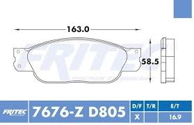 BALATA WAGNER SEMIMETALICA DELANTERA FORD THUNDERBIRD 02/05 JAGUAR STYPE 00/04 LINCOLN LS 03/06 = 7676 FRITEC