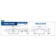 BALATA WAGNER SEMIMETALICA TRASERA LINCOLN NAVIGATOR 03/06 FORD EXPEDITION 03/06 = 7838 FRITEC