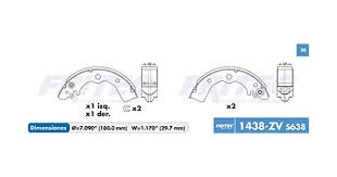 BALATA WAGNER ORGANICA TRASERA NISSAN 200SX 95/98 NX 91/93 SENTRA SE/GXE 91/94 SENTRA GST /GSX 1.6L 95/99 TSUBAME 93/04 TSURU III 92/17 =1438 FRITEC