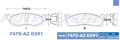 BALATA FRITEC CERAMICA SPECIFIC DELANTERA DODGE CHRYSLER VARIAS APLICACIONES = 7470 FRITEC